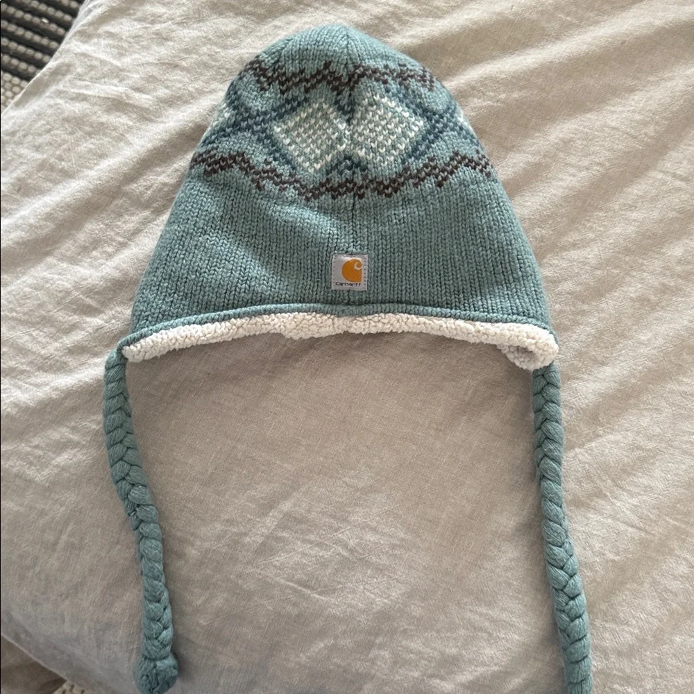 Carharrt Wool Blend Fair Isle Kids Hat. OS